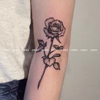 Водостойкие тату наклейки с розой в составе, долговременный эффект, популярно в интернете