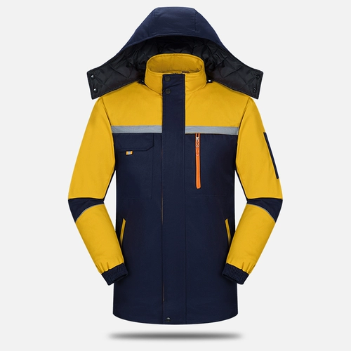 Демисезонная износостойкая светоотражающая утепленная куртка для работы