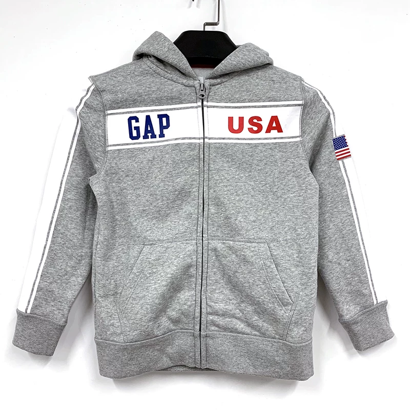 Gap, флисовая детская кофта для мальчиков с капюшоном, толстовка на молнии, (Physicals), для подростков