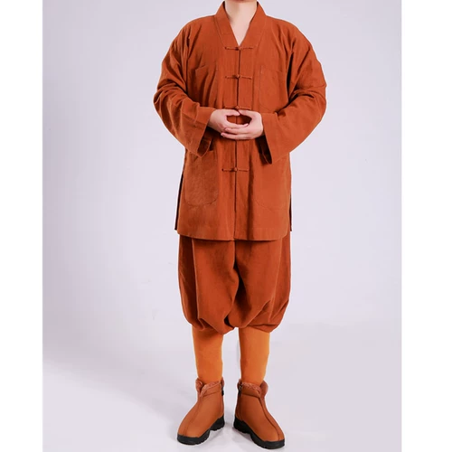 Monk Service Men's Winter Hown, толстая одежда для монаха, маленькое платье женское бхикхуни монах монах обслуживание осень и зимний имбирь