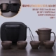 Bộ gốm đen du lịch đặt bộ túi xách tay bằng gốm kung fu tách trà một nồi ba hoặc bốn cốc xách tay nhanh cốc hành khách ngoài trời - Trà sứ