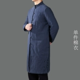 旧印 Ретро зимняя куртка, мужской длинный пуховик, китайский стиль, средней длины, увеличенная толщина