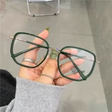 Retro Big Frame Myopia Glasses Женщины круглые лица против легкой анти -радиации защиты