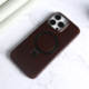 Distressed Oil Wax Leather Minimalist Stand Genuine leather iPhone Case for iPhone 17 – 12, iPhone Air