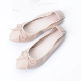 Туфли с заостренным носом для кожаной обуви с бантиком, комфортная обувь, из натуральной кожи, мягкая подошва