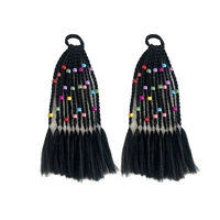 Черные двойные косы два хвоста