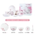 Bộ đồ ăn hellokitty đơn giản nhỏ tươi Trung Quốc tấm gốm bát sứ hoạt hình bộ đồ ăn - Đồ ăn tối Đồ ăn tối