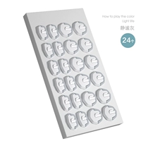 [V0-level Flame Saturardant] Тихий серый-12 Два отверстия+12 трех отверстий