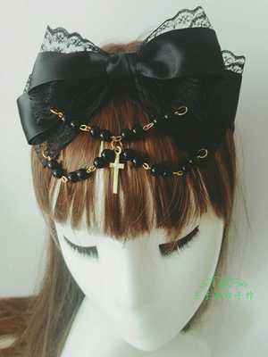 taobao agent Free shipping Lolita Gothic dark series to kill the cross lolita hairband hair ornament unknown poem KC hairband