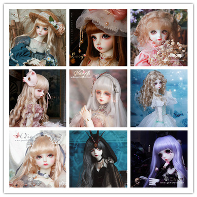 taobao agent Doll, golden curly white wig, 21-23cm