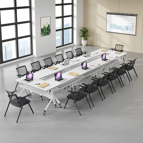 Складная тренировочная таблица и стул Комбинированные сплайсингинг складной конференция таблица таблица длинные консультирование таблицы двойной стол многофункциональный
