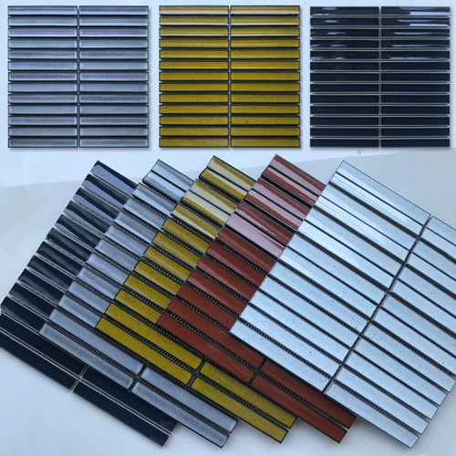 Керамика глазурь Кристаллическая печь трансформированная мозаичная плитка 20*145 ванная комната для туалета