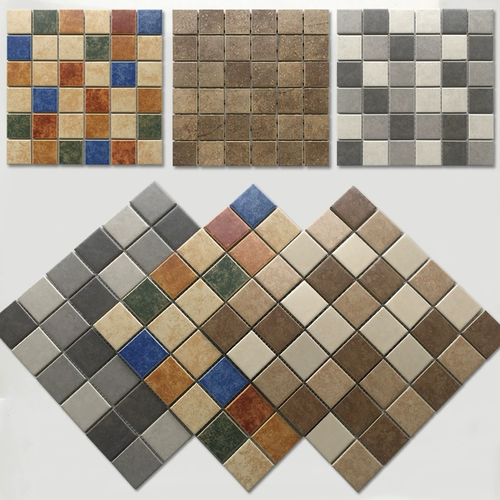 Средиземноморская антикварная керамическая мозаичная плитка ретро -печатные плитка кухня балкон для ванной комнаты бассейн