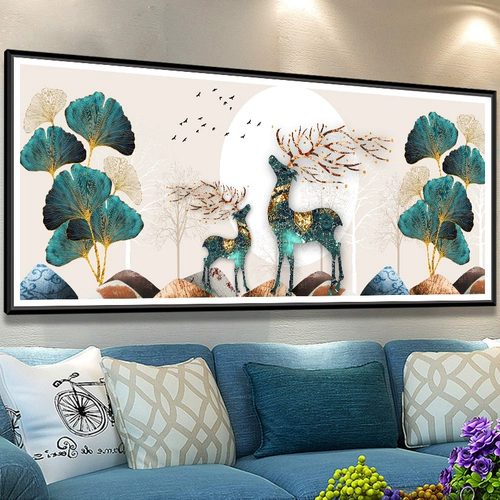 Вышивка вышивки по перекрестной вышивке Fortune Alk 2023 Новый удар в гостиной, ручная ручная ручная ручная ручная ручная ручная работа