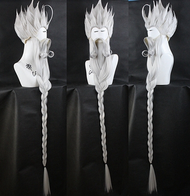 taobao agent Emperor cosplay wigs of cos king, glory old master, eternal Changming beard silver custom fake hair