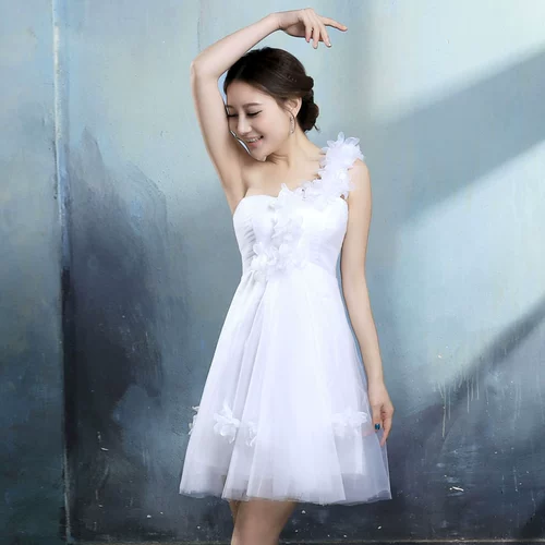 Белое короткое вечернее платье для школьников, подарок на день рождения, коллекция 2022, для подружки невесты