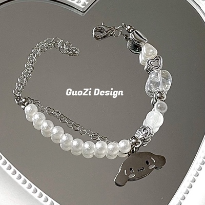 taobao agent Brand genuine design metal pendant, beaded bracelet, accessory, 2 carat