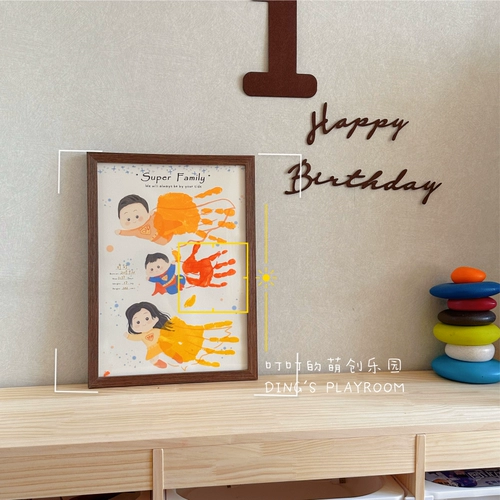 Оригинальные памятные отпечатки рук из натурального дерева, Супермен, «сделай сам», подарок на день рождения