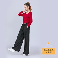 Верхне вина красная шнурки + черные брюки