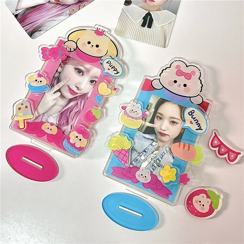 Polaroid, розовая синяя акриловая фоторамка, фотография, стенд, 3 дюймов