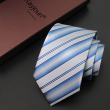 Kayjoun шелковый галстук мужской костюм коммерческий синий широкая версия узкая молния