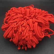 Подарок в виде красного браслета ручной работы, вязание красной веревки, узел для пары браслетов, праздник лодок - драконов, счастливая веревка