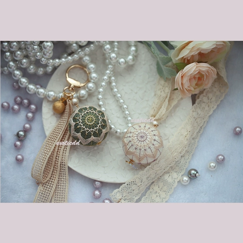 [Любовь к кружево] (настоящая шелковая вышиваемая линия) Материал Сумка Хэндруру Бароко