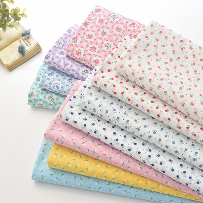 taobao agent Japan imported fabric TC polyester cotton small floral cloth clothing skirt, children's clothing baby clothing shirt, pajamas, handmade DIY