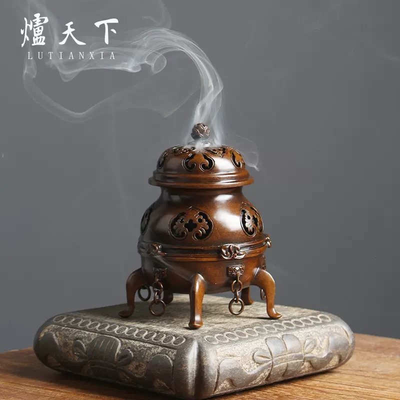 炉天下铜香炉小号帝王炉仿古明清宣德炉熏香炉茶台家用香炉铜炉-Taobao