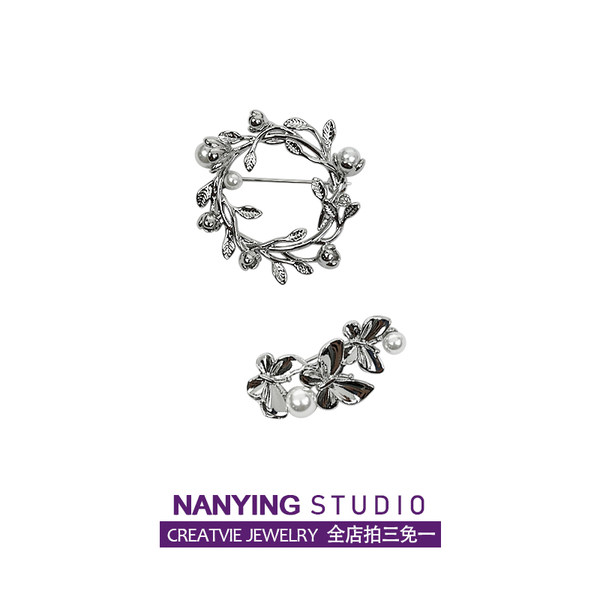 Милая брошь, булавка, защитное белье, легкий роскошный стиль, изысканный стиль, в цветочек