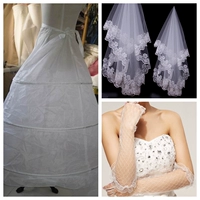 Белое свадебное платье и 3 сета