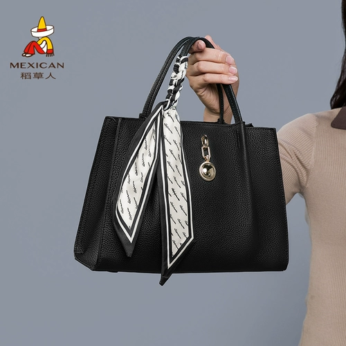 Сумка через плечо, кожаная черная барсетка, из натуральной кожи