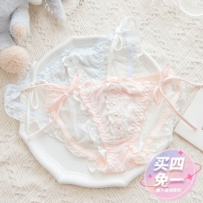 taobao agent Cute sweet sexy mesh lace lace lace panties, pure desire to lace, low waist triangle, lady fat times