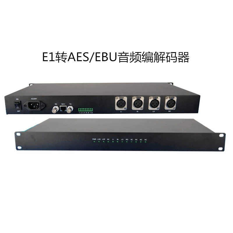 Вещательный E1 переход AES/EBU цифровой аудио преобразователь, E1 аудио кодировщик декодер Canon аудио