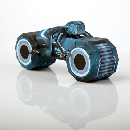 电影创战纪TRON: Legacy中的摩托车3D纸模型diy带纸质说明 Изображение 1
