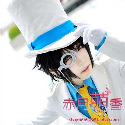 taobao agent Mengxiang's famous detective Phantom Thief Kidd KID Black Feather Conan Quick Fight Orihara Pro also cosplay wig free shipping