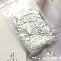 ZZ-14# Pure White Semircle Смешанный 500 штук 2.0-7.0 мм