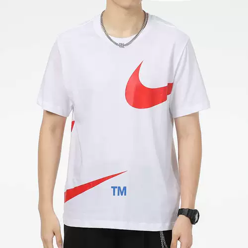 Nike, летняя белая спортивная футболка с коротким рукавом для отдыха