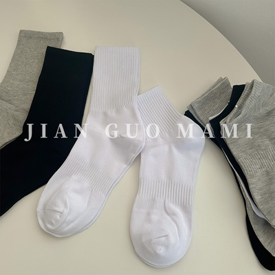 taobao agent Tide, white Japanese sports autumn summer socks