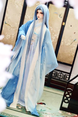 taobao agent [Jade Bird Mu Yun] BJD costume [Spring Yi] Sanjian uncle custom style ancient style baby clothing robe