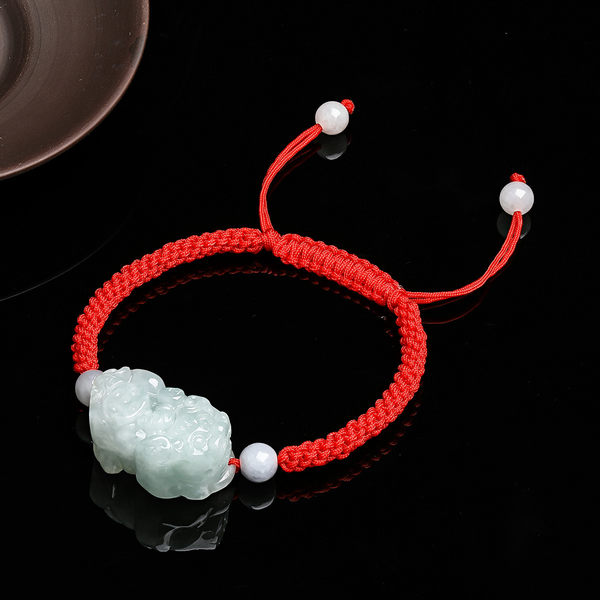 Натуральная изумрудная реплика из Мьянмы из нефрита, браслет подходит для мужчин и женщин, подвеска для влюбленных, на удачу