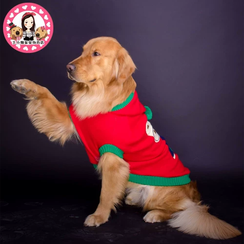 Pet Big Dog Новый год рождественский свитер осень и зимняя одежда Золотая Мето Сацума Хаски Шиба Ину маленькая, большая средняя большая собака