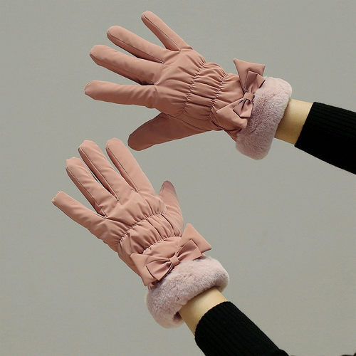 Демисезонные флисовые водонепроницаемые удерживающие тепло перчатки, в корейском стиле, по фигуре