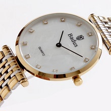 Оригинальные часы с 100 - часовым покрытием, тонкие женские часы, пара часов, два беззвучных часа, модные стальные ремешки, мужские часы