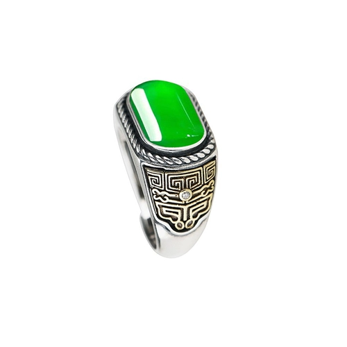 Изумрудная зеленая инкрустация камня, бирюзовое обручальное кольцо, серебро 925 пробы, материал, DIY