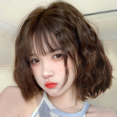 taobao agent Wig short hair female summer full set net red round face short curly curly hair natural age reduction wool roll simulation fugitive sleeve