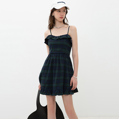 taobao agent Summer retro design slip dress, mini-skirt, skirt, trend of season, A-line