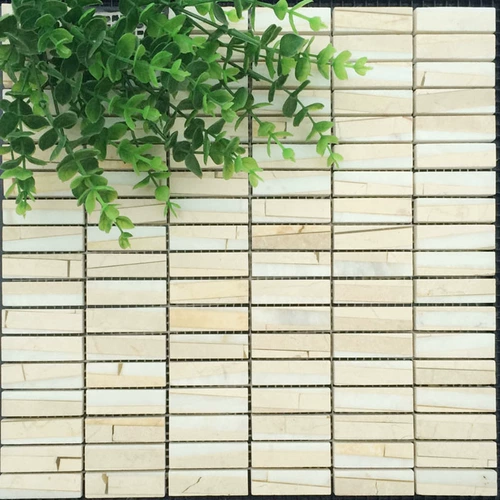 Натуральная каменная мозаика стена наклейка бежевая композитная смоляная плитка фон стена кухонная туалет бассейн