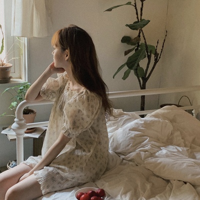 taobao agent Beyl small floral summer special version 100%Cotton pure cotton home short sleeves+shorts girl pajamas