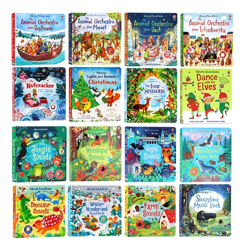 Самоуправляемая звуковая книга Usborne, оригинальная английская книжка с картинками, замечательная звуковая книга Usborne, звуки фермы, зоопарка